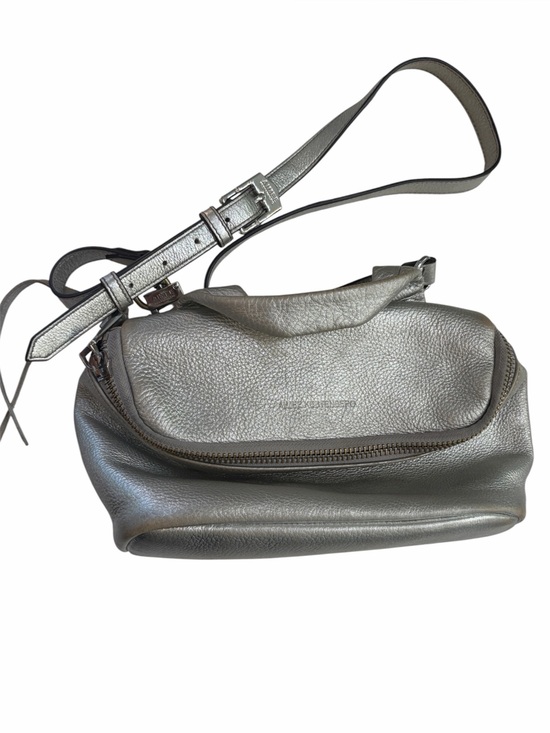 Aimee Kestenberg Handbags - Aimee Kestenberg Crossbody handbag silver metallic slouchy wide top zipper